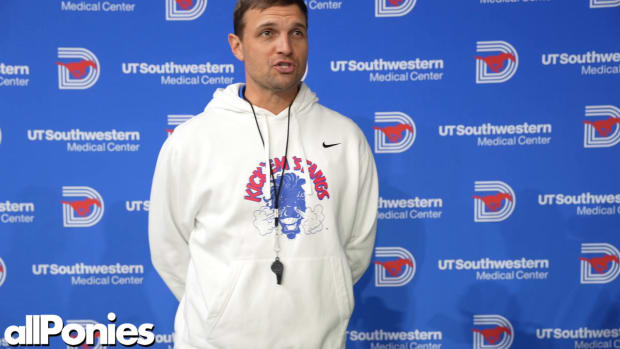 SMU Offensive Coordinator Casey Woods on Thursday
